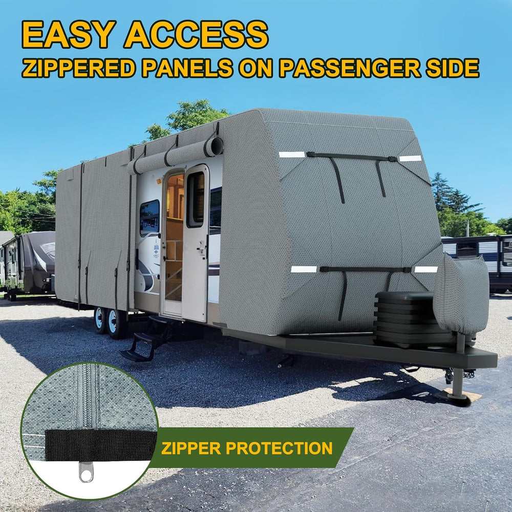 Mofeez Travel Trailer RV Cover, Extra-Thick Upgraded 7 Layers for Camper Cove...