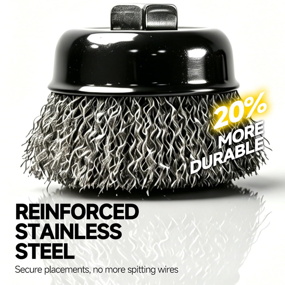 8 Pack 3 Inch Stainless Steel Wire Wheel Cup Brush for Angle Grinder, Wire Wh...