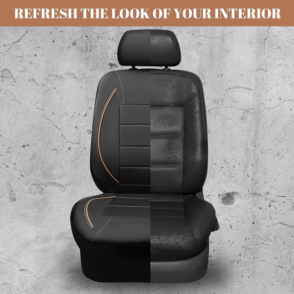CAR PASS Universal FIT Piping Leather Car Seat Cover, for suvs,Van,Trucks,Air...