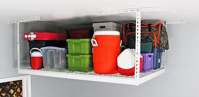 MonsterRax Overhead Garage Storage Racks 4x6, Heavy Duty Industrial Steel (2-...