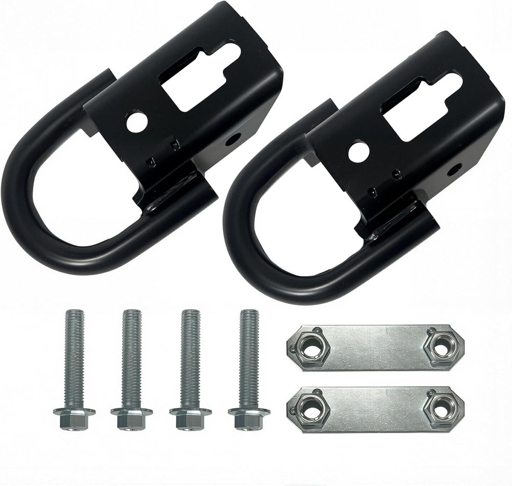 Front Tow Hooks Kit Heavy Duty D-Ring w/Hardware Left & Right FL3Z17A954C...