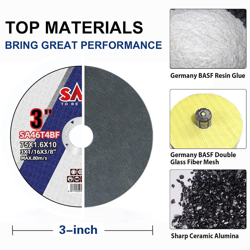 SALI 200 Pack Cut Off Wheels 3 Inch General Purpose Metal Cutting Wheel for 3...