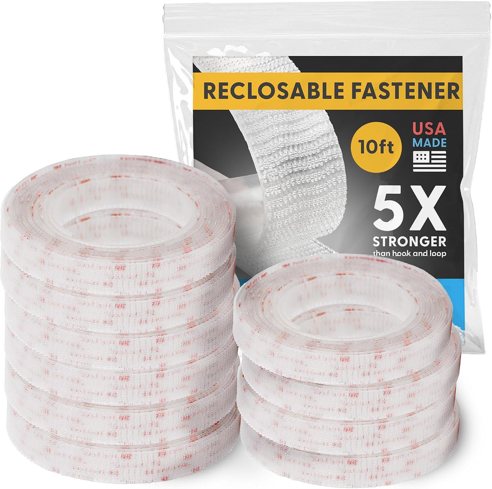 Industrial Strength - 10FT 10Pack - Clear Indoor/Outdoor Adhesive Mounting Ta...