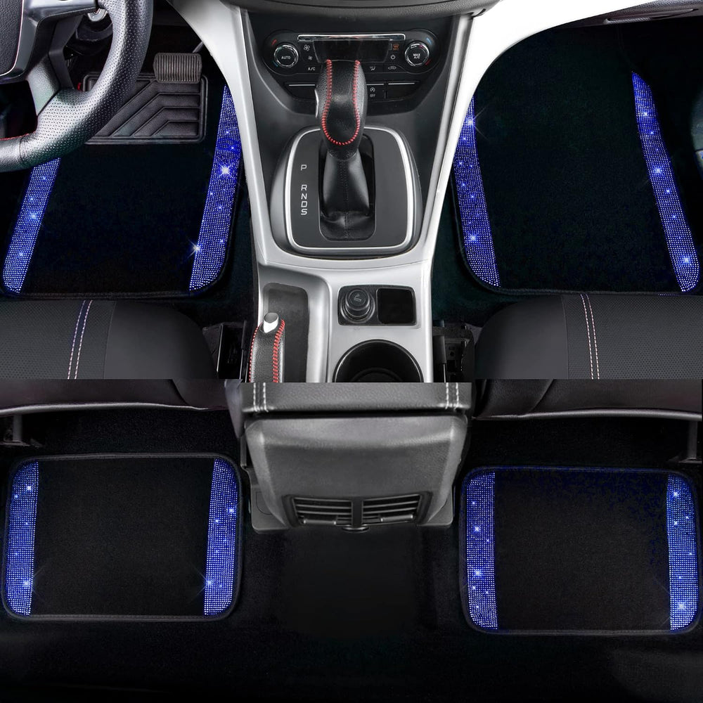 CAR PASS 23 PCS Bling Diamond Car Accessories Set for Women, Leather Seat Cov...