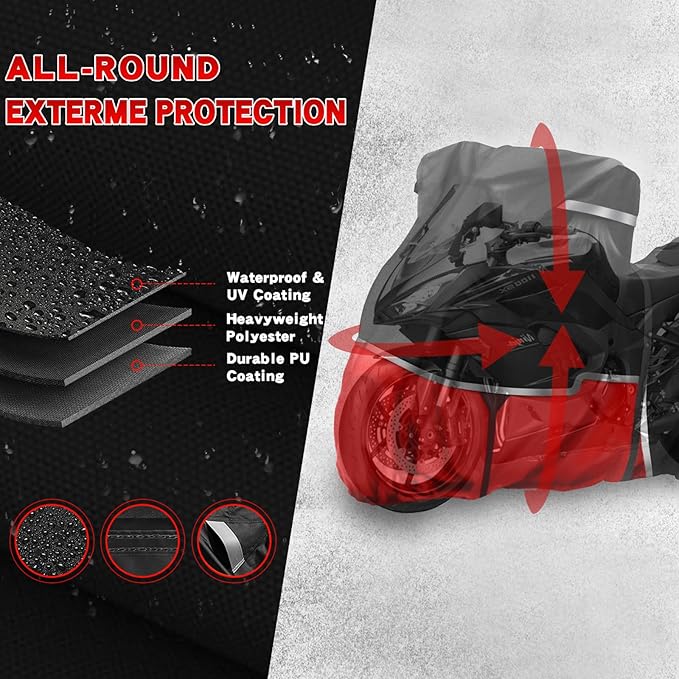 420D Motorcycle Cover Suitable for Kawasaki Ninja 400 500 650 Z900 Zx6r Models