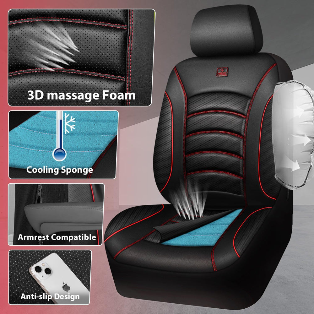 CAR PASS 3D Foam PU Leather Car Seat Covers, Universal Seat Covers Full Sets ...