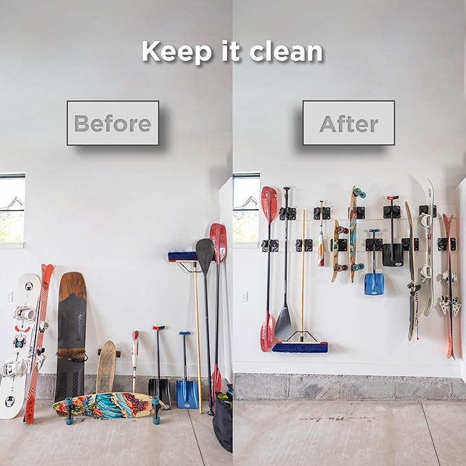Ultimate Ski & Snowboard Wall Rack | Secure, Non-Slip Storage | Fits Any ...