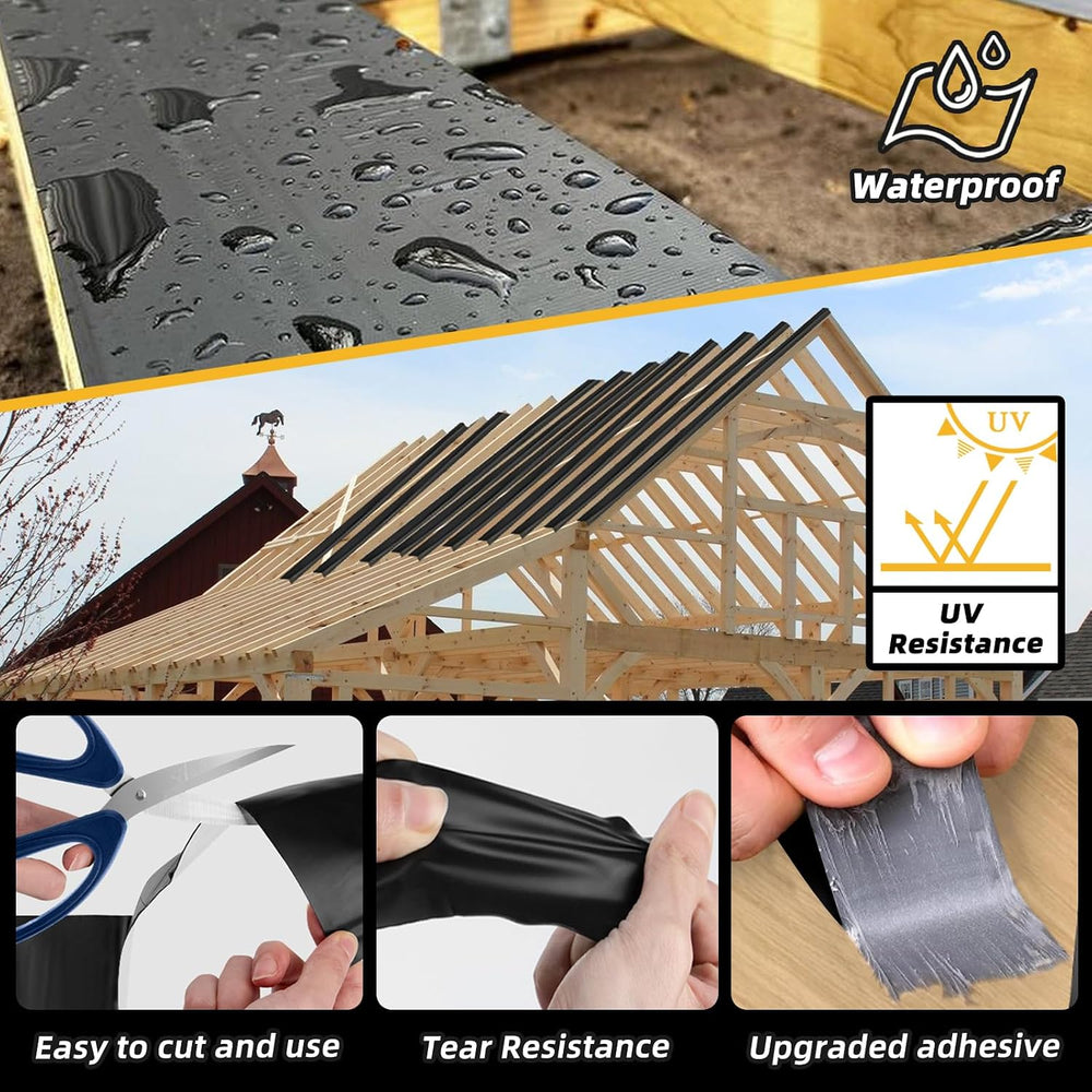 4 Pack Joist Tape for Decking 1-5/8" x 50' Weather-Resistant Butyl J...