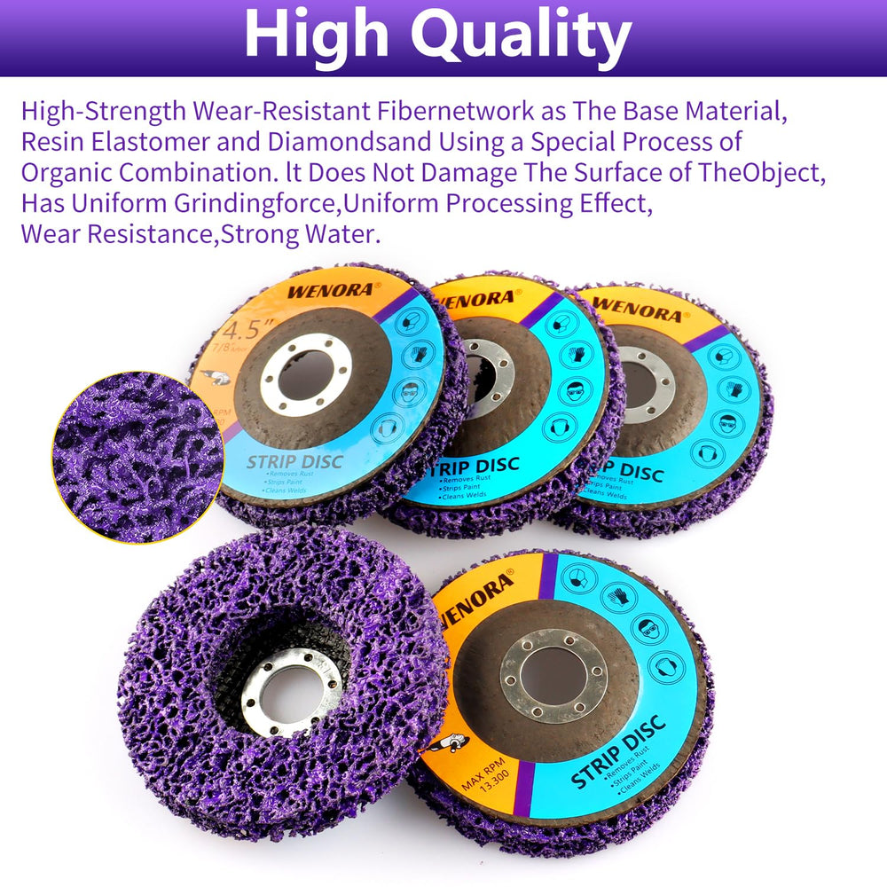 10 Pack Strip Discs Stripping Wheel for Angle Grinder, 4-1/2" x 7/8"...