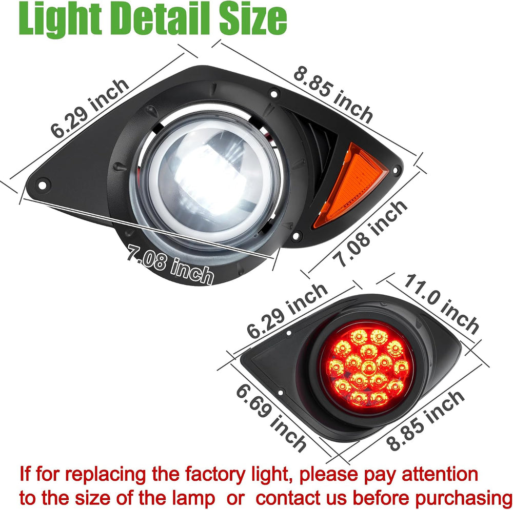 10L0L Golf Cart Light Kit for Yamaha G29 Drive 2007-2016 12V/36V/48V