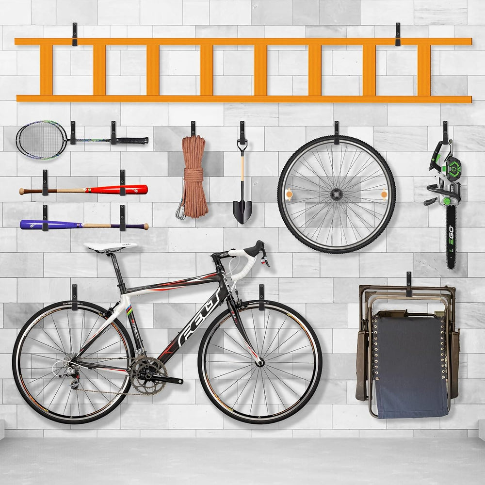 Heavy Duty Steel Hooks - Garage & Garden Tool Organizer, Wall Mount Hooks...