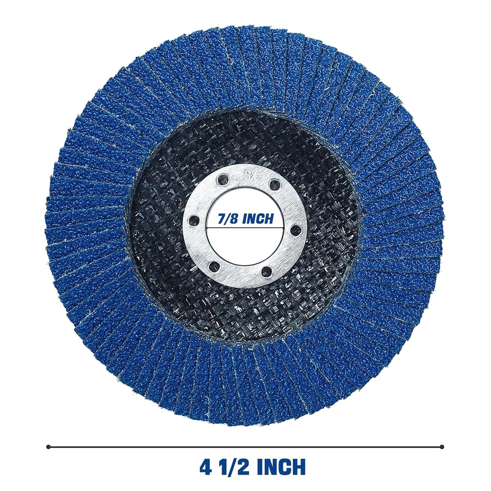 50 Pack 4 1/2 Inch Flap Disc Angle Grinder Sanding Disc Type 27 Flap Discs Pr...