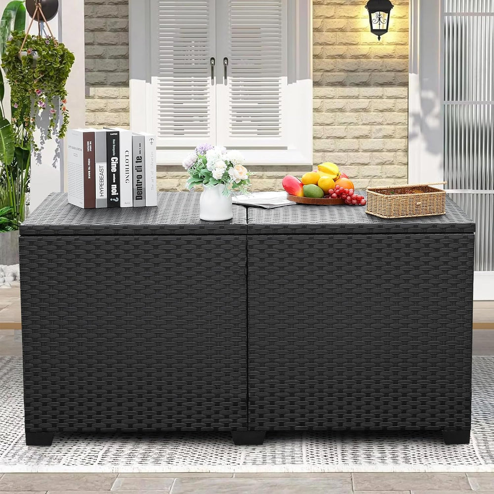 Lviden 180 Gallon Deck Storage Box Outdoor Storage Box Large Patio Storage Bi...