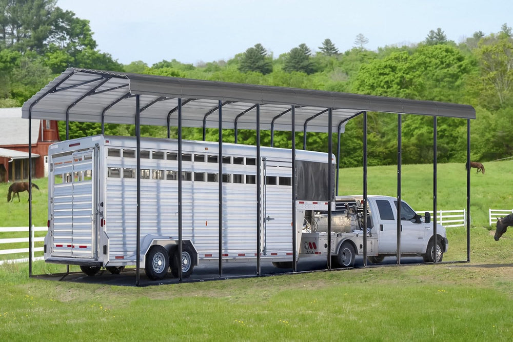 Arrow Carports Galvanized Steel Carport, RV Metal Carport Kit, 14' x 42