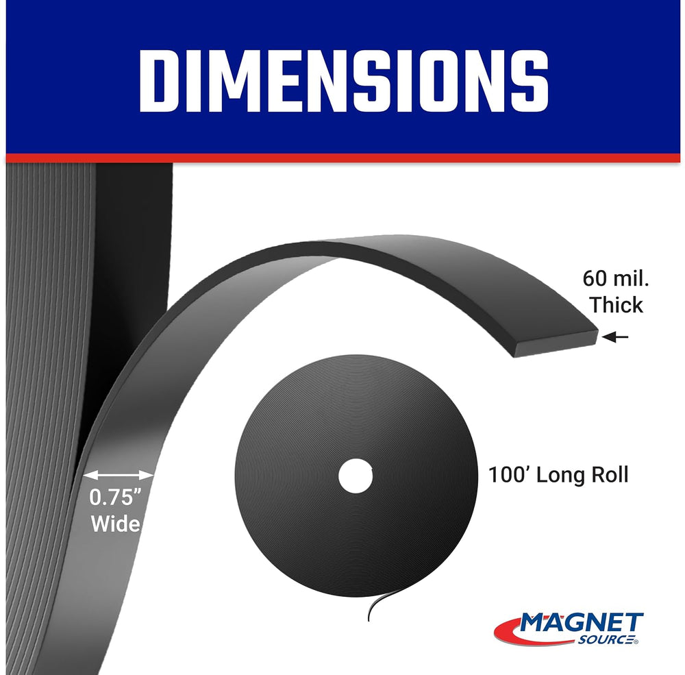 Master Magnetics-ZGN30PBX Flexible Magnet Strip, Plain, No Laminate 1/16"...