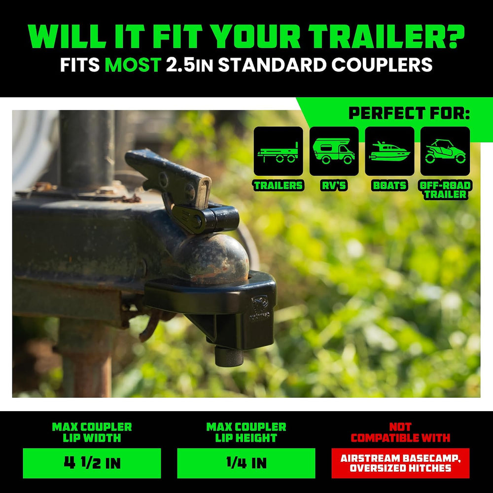 Rhino USA Trailer Coupler Lock Kit (2-5/16in Trailers) - Anti-Theft Steel