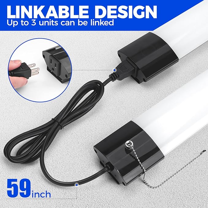 Barrina BS84 LED Shop Lights for Workshop 4FT, 6500K Utility Shop Lights (6 P...