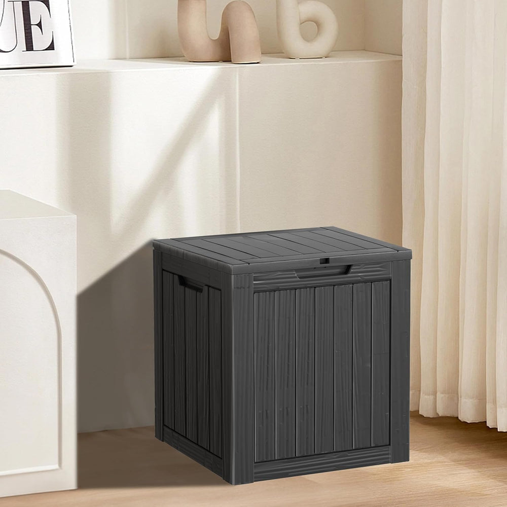Outdoor Storage Box 35GAL Waterproof Resin Deck Box,Pool Accessories Supplies...