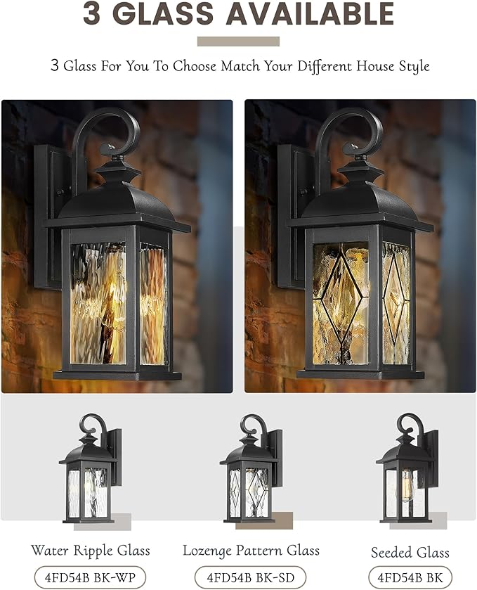 FEMILA 21" Outdoor Wall Light Fixture, 2 Pack Modern Outdoor Wall Sconce