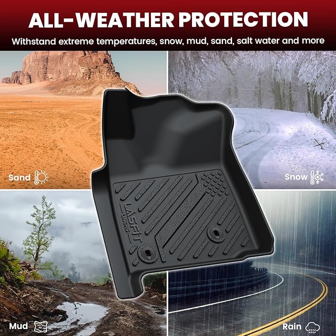 LASFIT Floor Mats for Toyota Tacoma 2005-2011 Access Cab All Weather Custom Fit