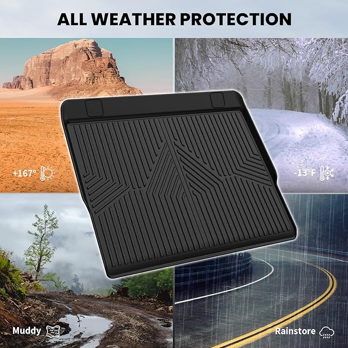 LASFIT Trunk&Seatback Mats for Toyota 4Runner 2013-2024, All Weather TPE ...