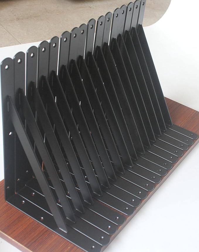 32 Pack L11 x H 8" Black Heavy Duty Shelf Brackets