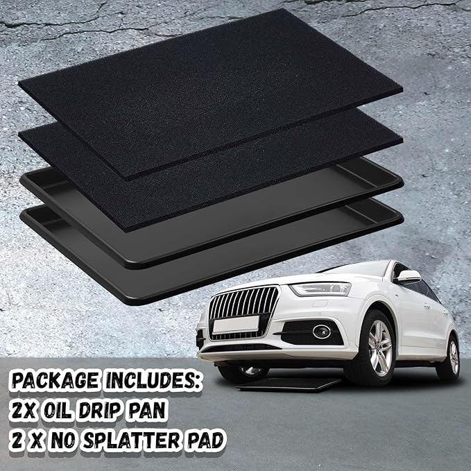Uiifan 2 Sets 27'' x 20''x 1.4'' Oil Drain Drip Pan