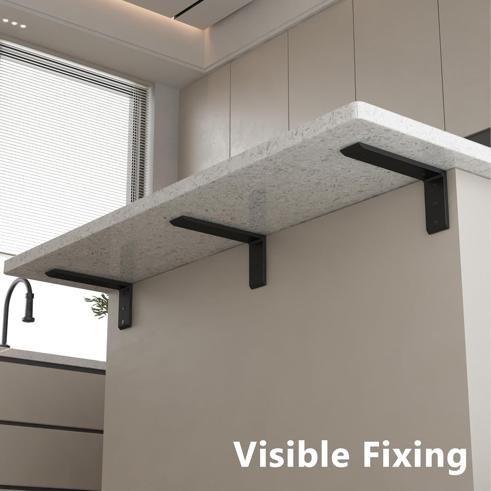 NEODROP 2-Pack 8 Inch Countertop Support Brackets, Heavy Duty L Brackets for ...