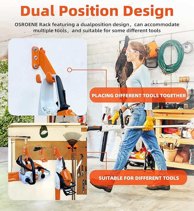 Chainsaw Hanger, 4 Pack Chainsaw Wall Mount, Heavy Duty Chainsaw Holder