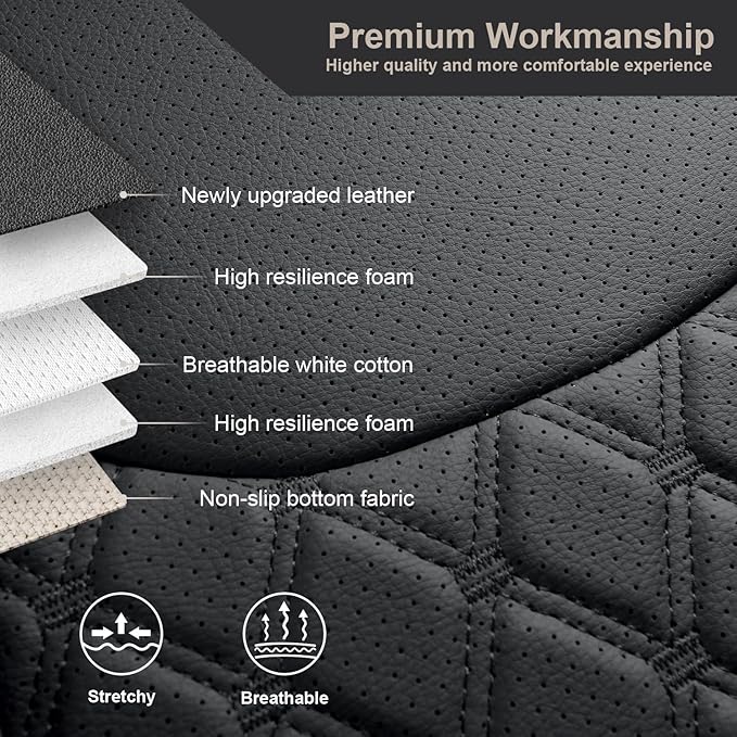 GIANT PANDA Customized Front Car Seat Covers