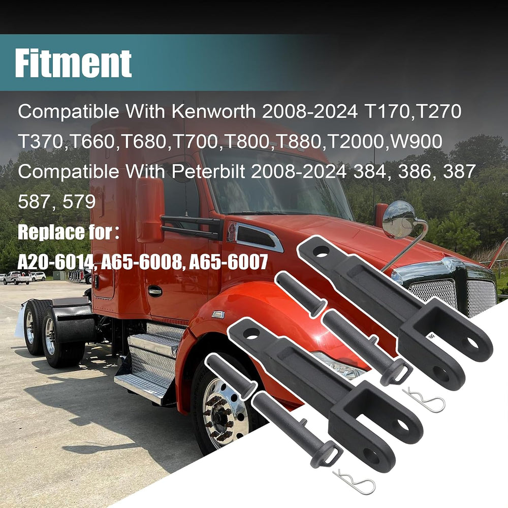 GXARTS 2 Sets Tow Hook Compatible with Kenworth Peterbilt with Pull Pins Fram...