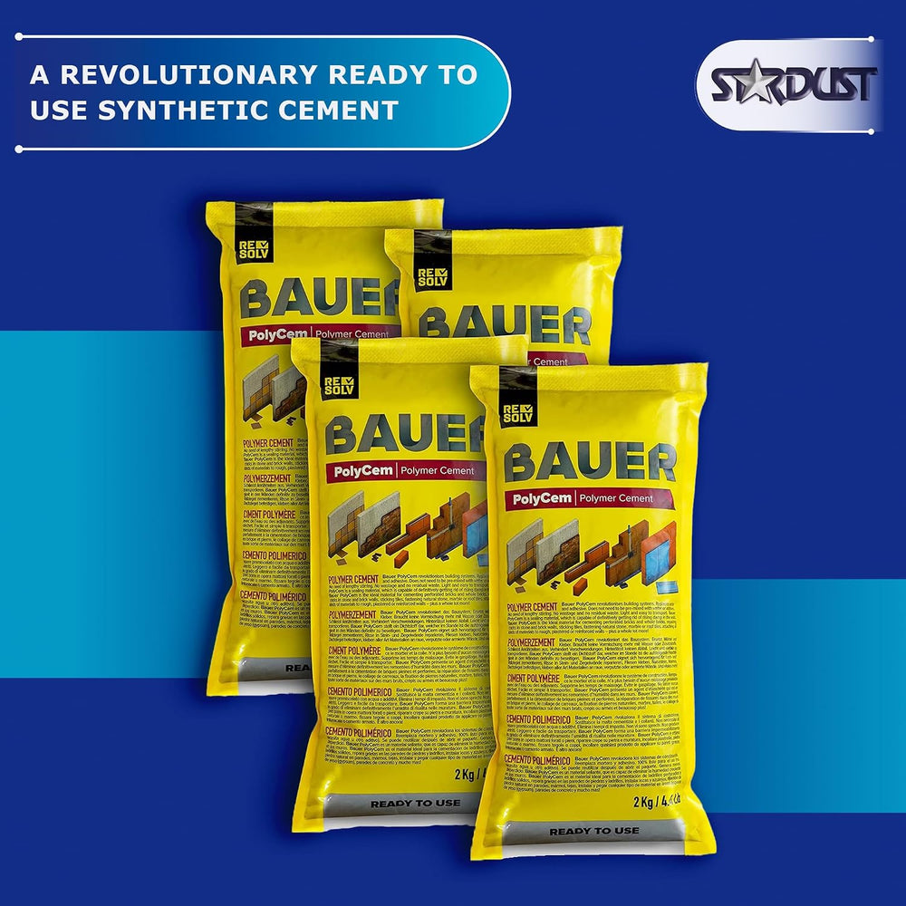 Bauer Instant Polymer Cement 4-Pack - Ready-to-Use Alternative to Mortar &...