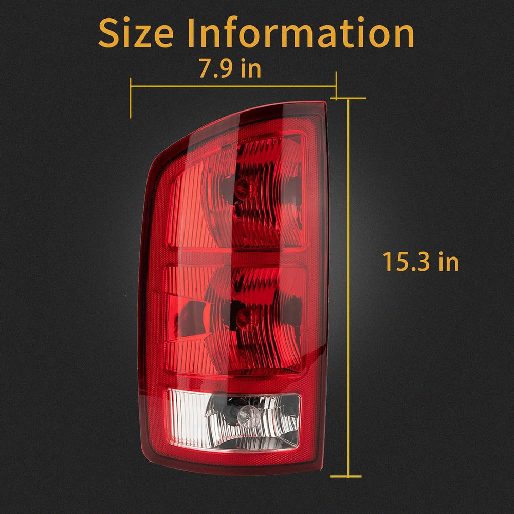 Tail Light Assembly Compatible with 2002-2006 Dodge Ram 1500 2003-2006 Dodge ...