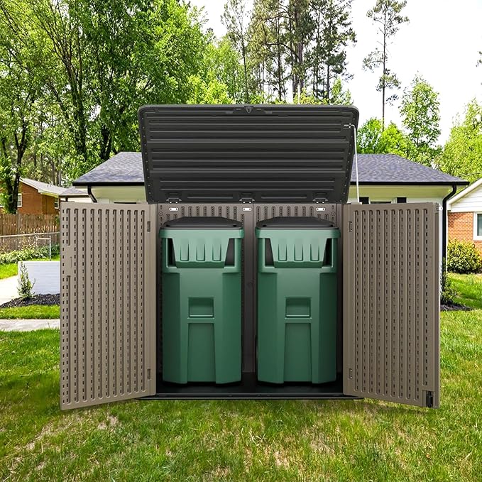 HOMSPARK Storage Shed Weather Resistance, Outdoor Storage Cabinet