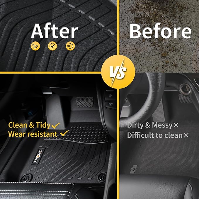 GINOWY-Floor Mats for Volkswagen VW Jetta 2012-2018 丨TPE All Weather Car Mat