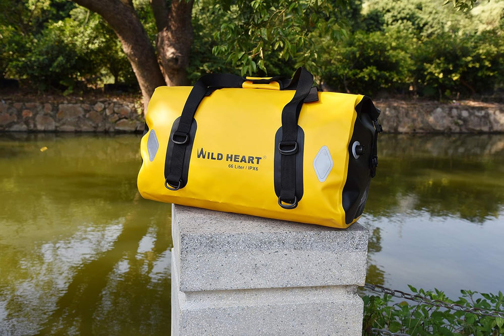 WILD HEART Waterproof Bag 55L 66L 77L Motorcycle Dry Duffel Bag for Travel,Mo...