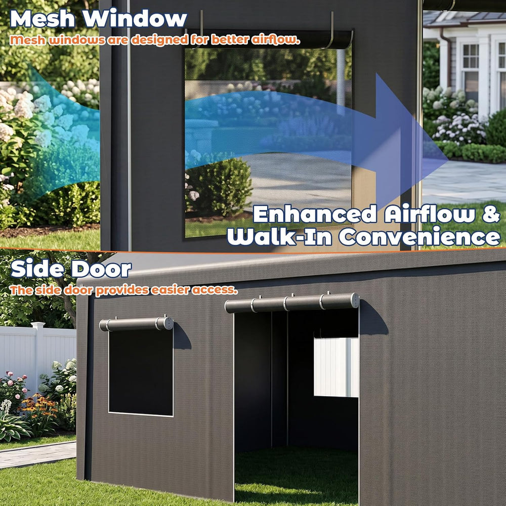 13x25 FT Heavy Duty Carport, Portable Garage Car Ports