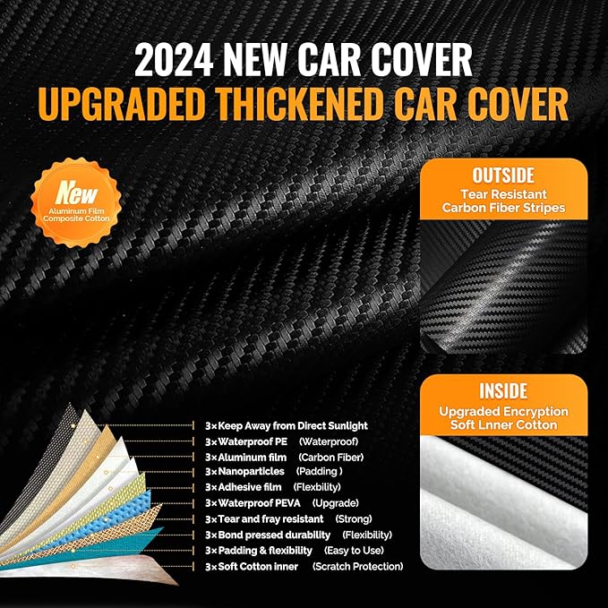 30 Layers Truck Car Cover for Automobiles All Weather Waterproof, Outdoor