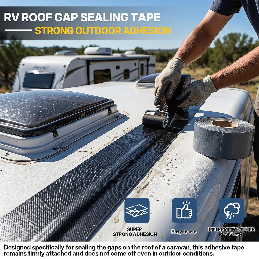 65.6ft X 4in EPDM Rubber Roofing Seam Tape, Self Adhesive Butyl Sealant Tape ...