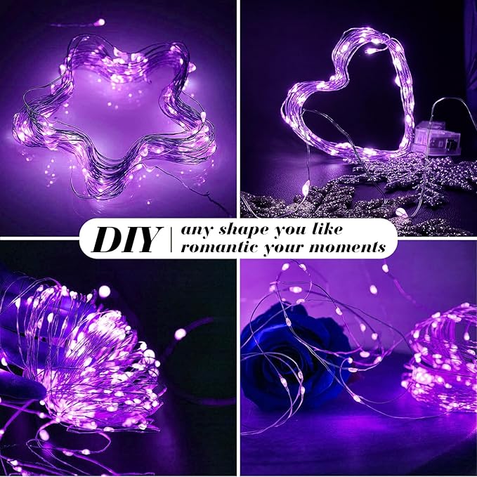 ZGWJ 100 Pack Fairy Lights Battery Operated, 7ft 20 Mini LED Fairy String Lig...