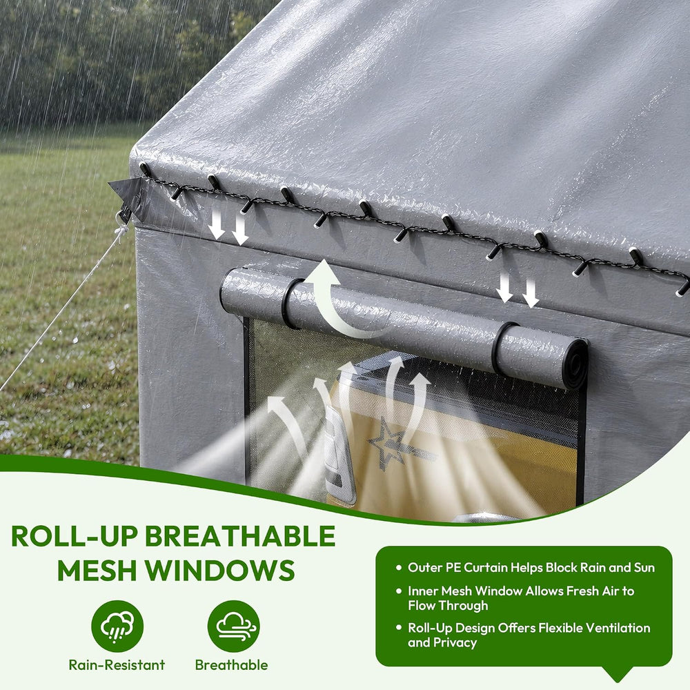 Heavy Duty Carport Canopy 13x25FT,Extra Large Portable Car Tent Garage with R...