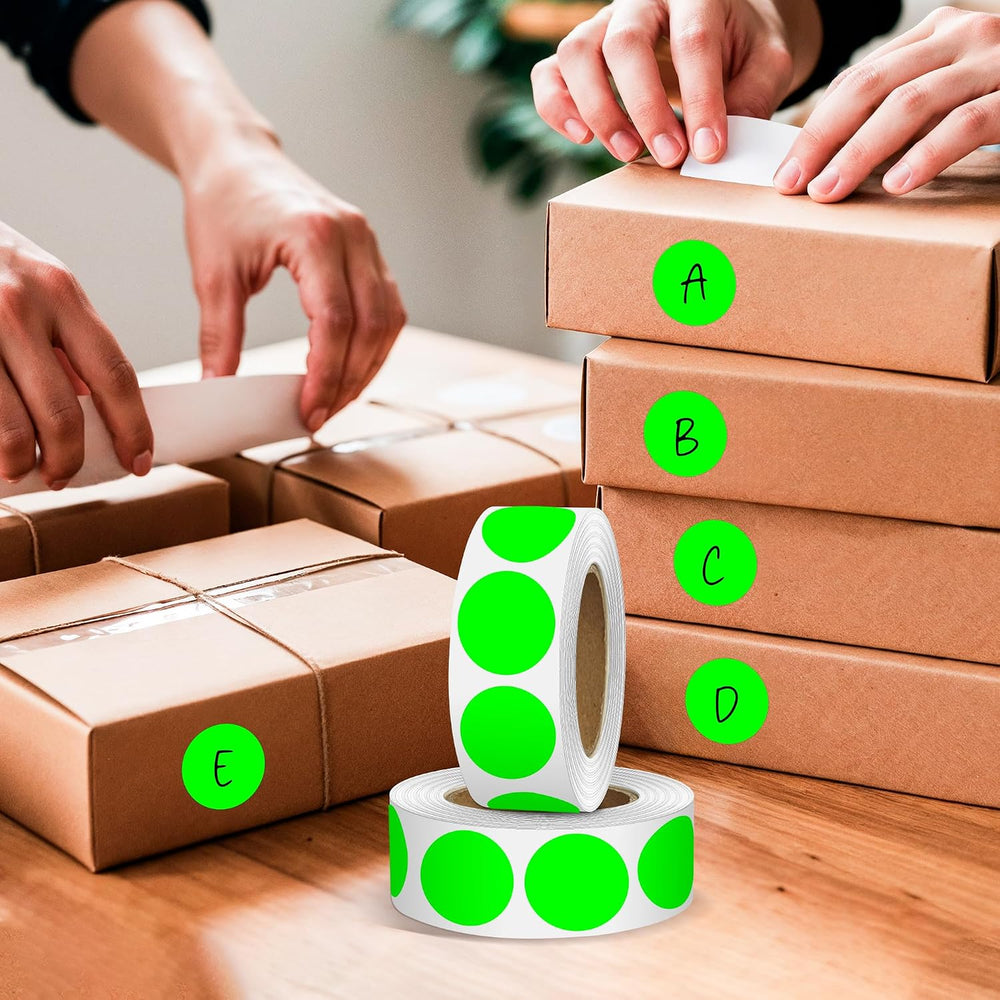 1 Inch Round Sticker Dot Stickers, 10000 Dot Labels in Dispenser Box