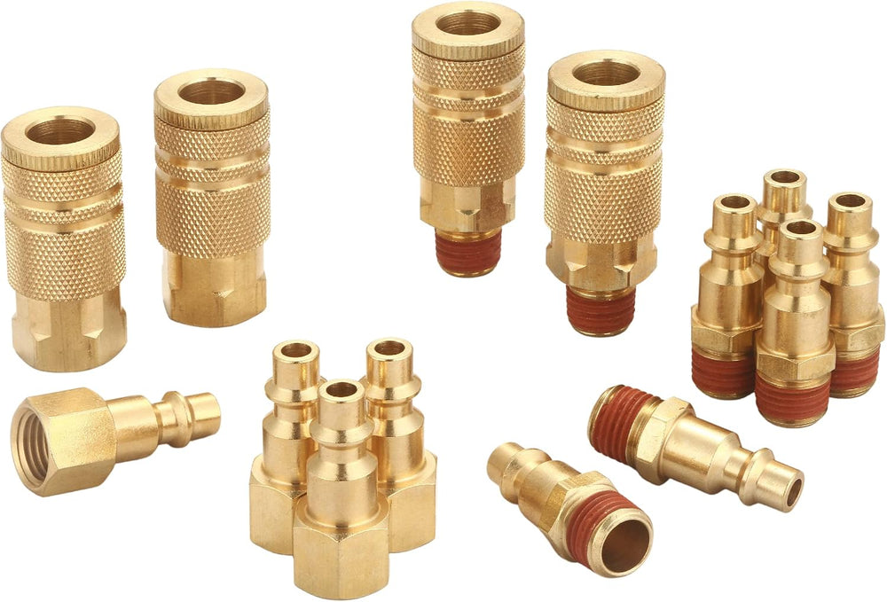 Coupler and Plug Kit, 1/4 Inch NPT, 14 Piece