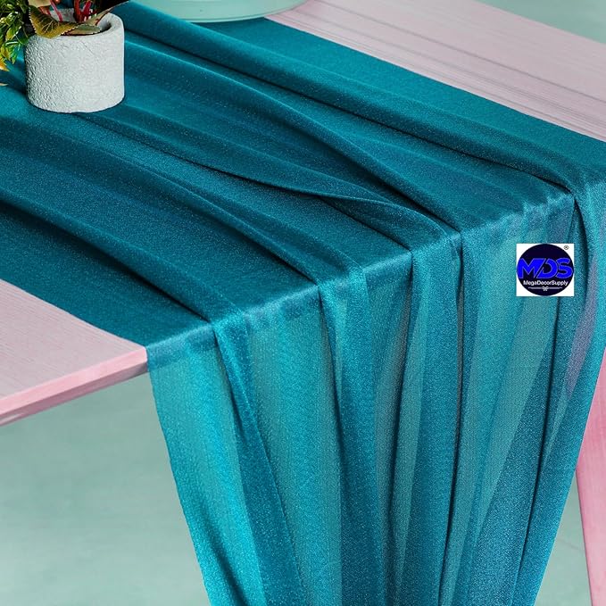 MDS Halloween Chiffon Table Runner - 5 Pack, 29 x 170 Inches, 14ft Each - She...