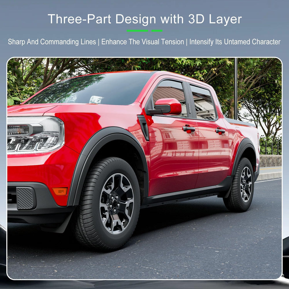 xipoqix Three-section Fender Flares Compatible with 2022-2025 Ford Maverick 1...