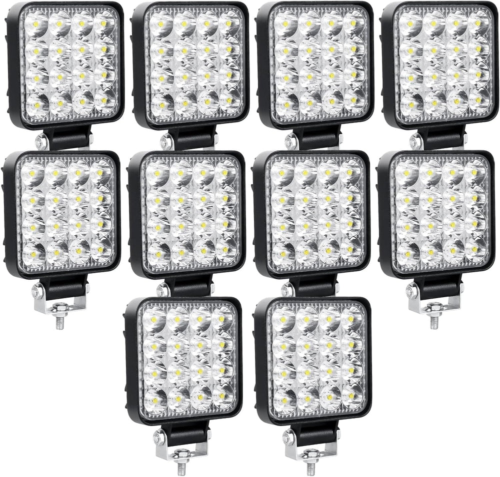 SKYWORLD led lights Offroad, 10pcs 3.34 inch 48W Square Spot Mini Driving Fog...