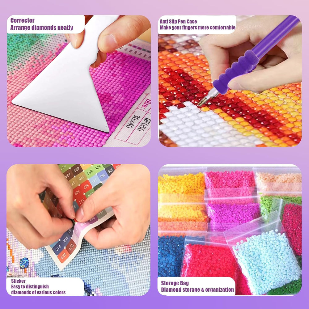 Qlonry 185 Pcs All Inclusive Diamond Painting Tool Kit Diamond Art Accessorie...