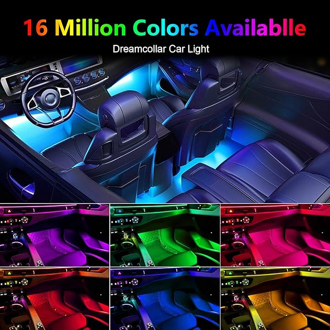 WEBUPAR Acrylic Interior Car Lights, Car Accessories 14 in 1 Car LED Strip