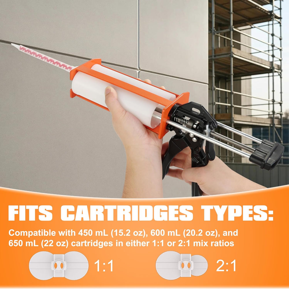 Dual Component Caulking Gun 450ML / 600ML / 650ML (1:1 & 2:1), Manual 2 P...