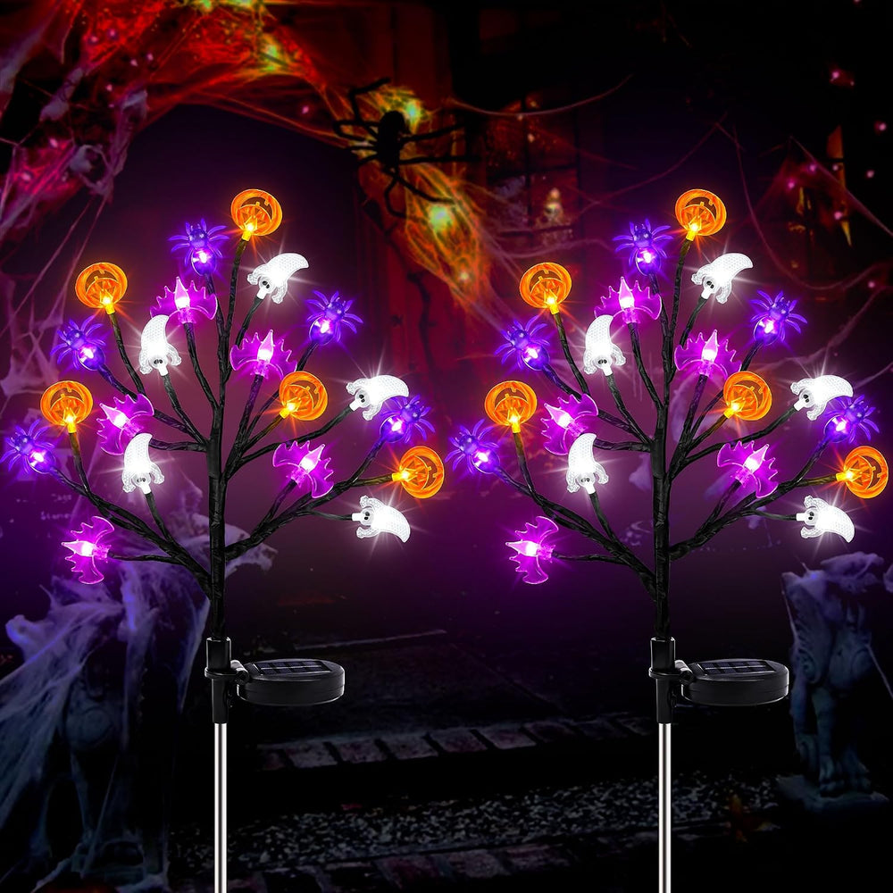 Halloween Decorations Outdoor Solar Lights, 2 Pack Halloween Lights Outdoor S...